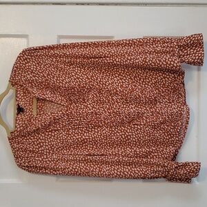 Ann Taylor Long Ruffled Sleeve Top